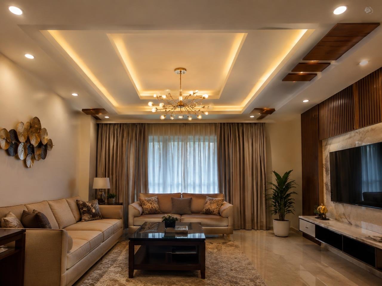 False Ceilings interior design by A+A Interior