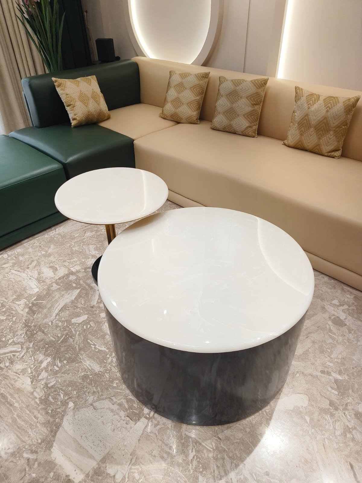 Sofa detailing and centre table